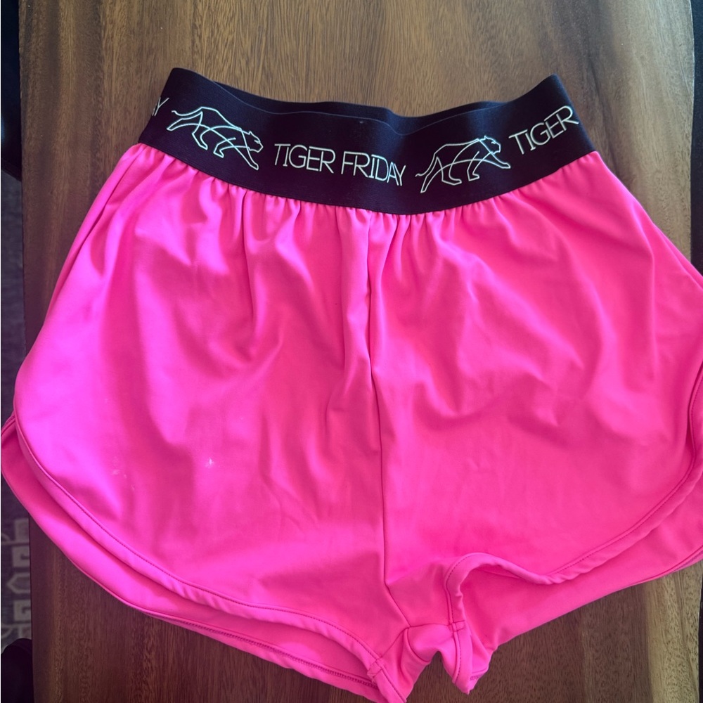 Pink Athletic Shorts with Elastic Waistband